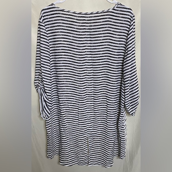 Chico’s Chyna Dual Striped Top - Picture 8 of 8